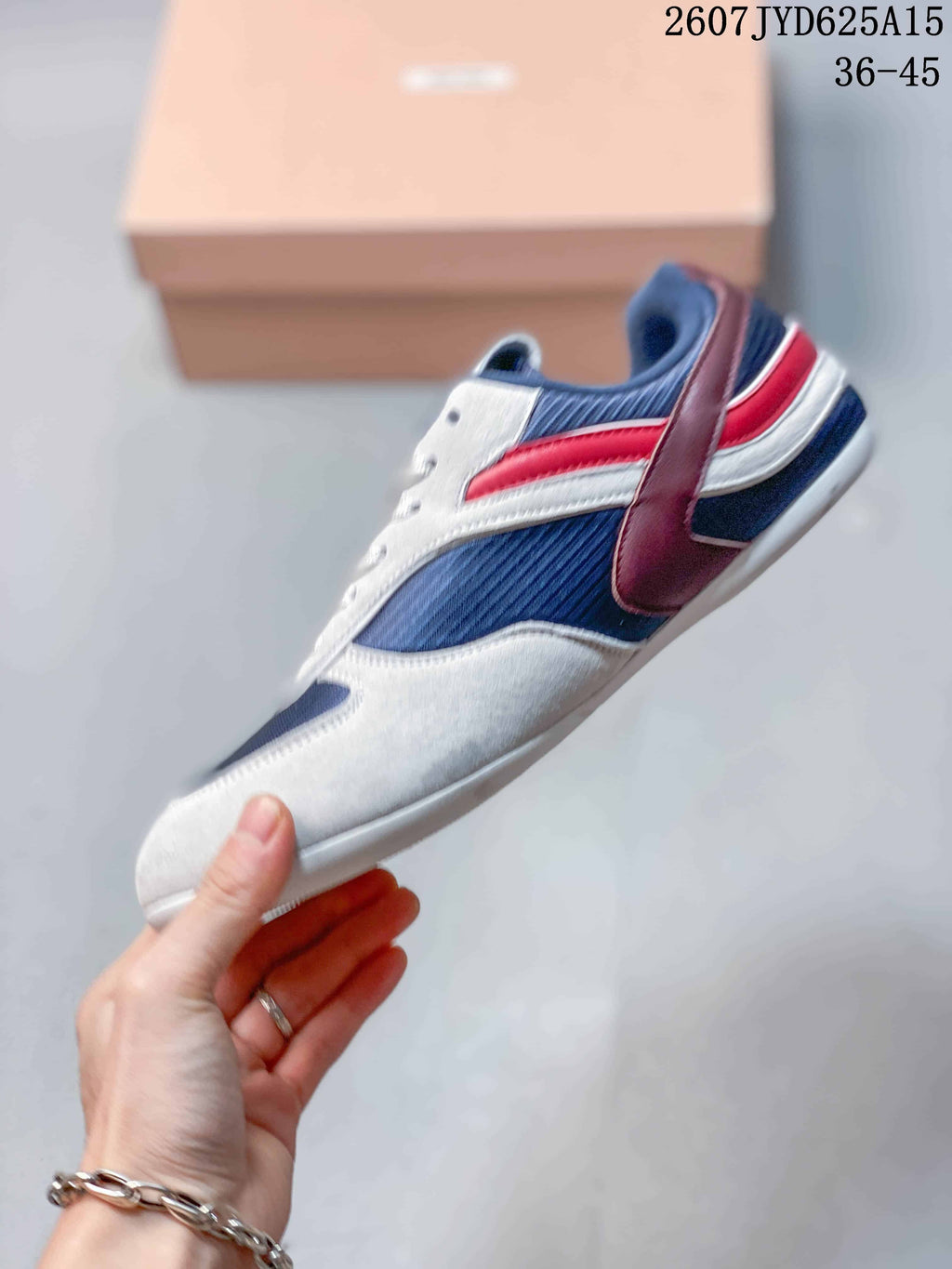 MiuMiu Gymnasium Sneakers Navy Red White 2607JYD625A15