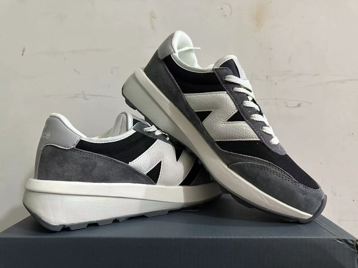 New Balance U370 Sneakers in Black, Gray and White