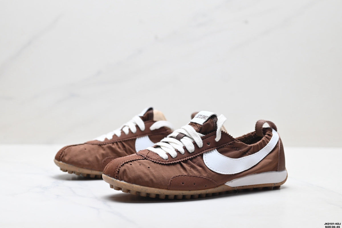 Nike Jacquemus Low-Profile Sneakers in Brown and White