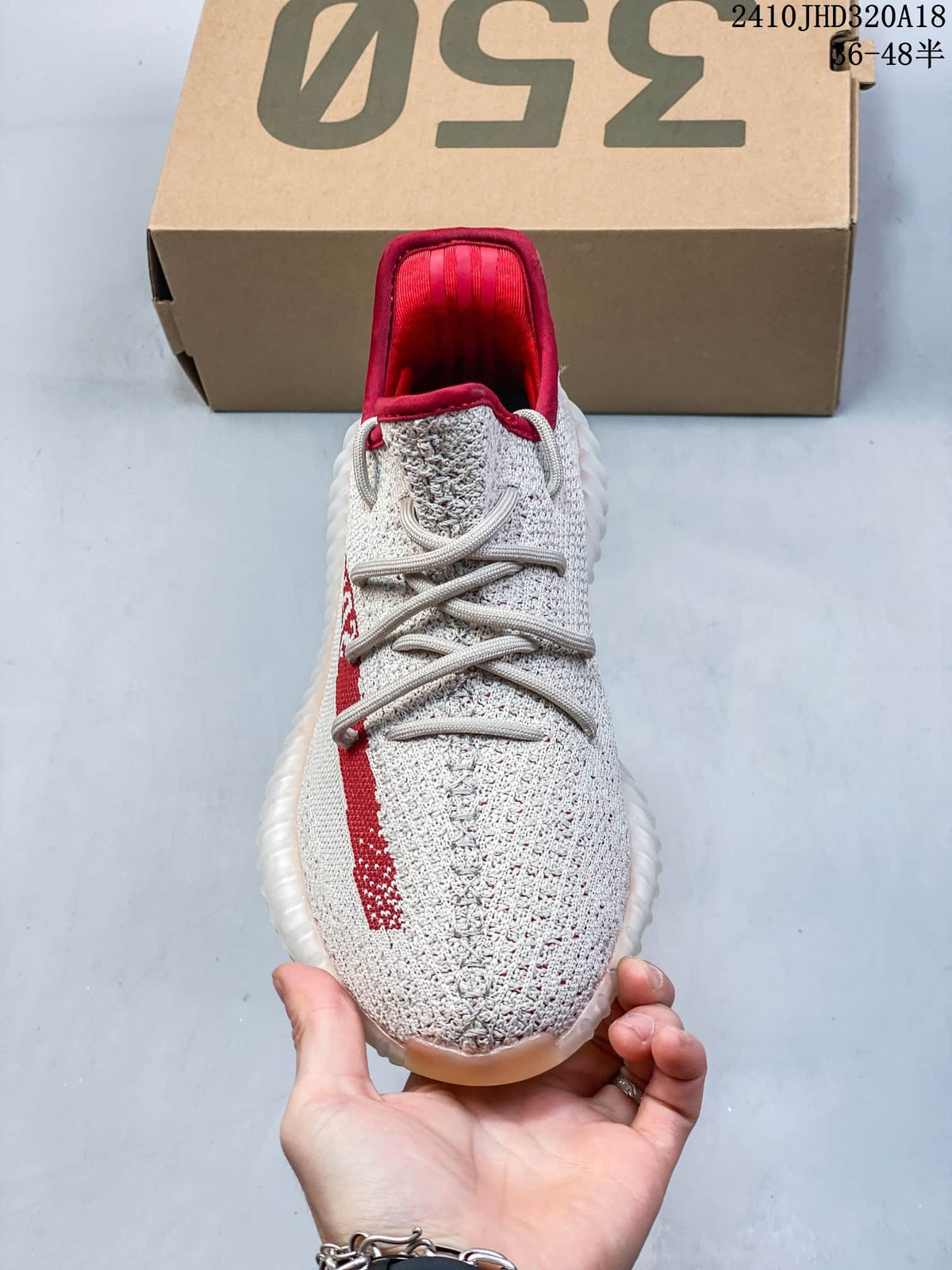 Adidas Yeezy Boost 350 V2 Cream Red Knit Sneakers