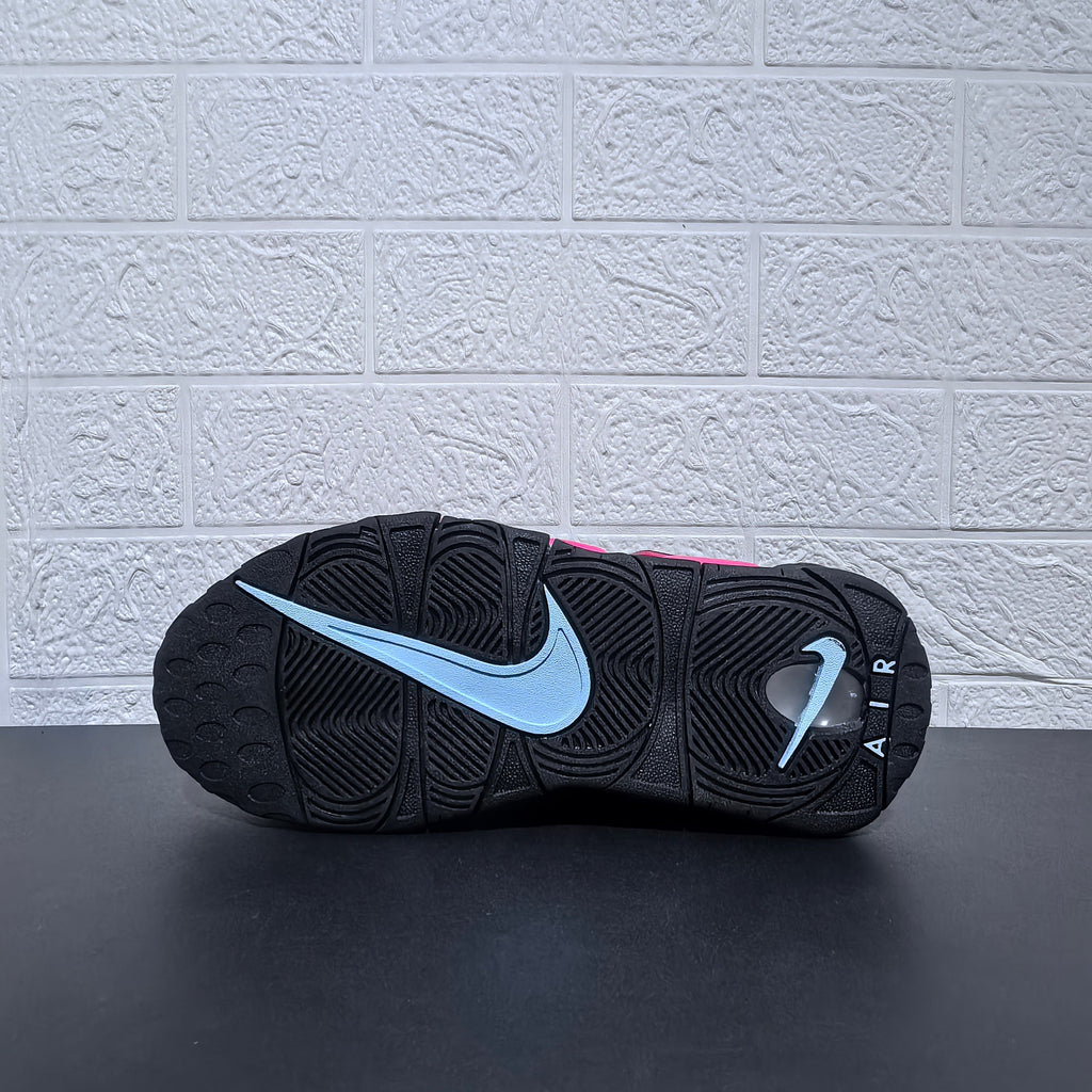 Nike Air More Uptempo Black and Pink Sneakers