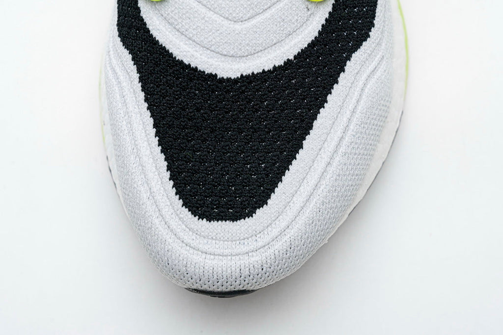 adidas UltraBoost 21 Running Shoes, White and Volt FY1214