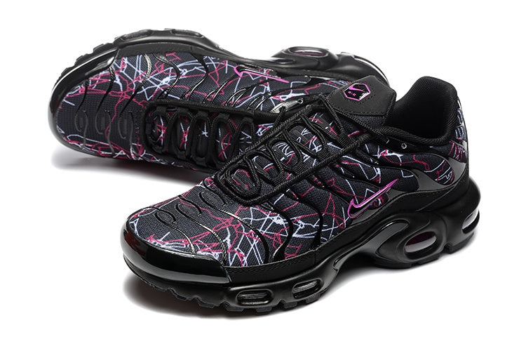 Nike Air Max Plus Black and Pink Graphic Sneakers