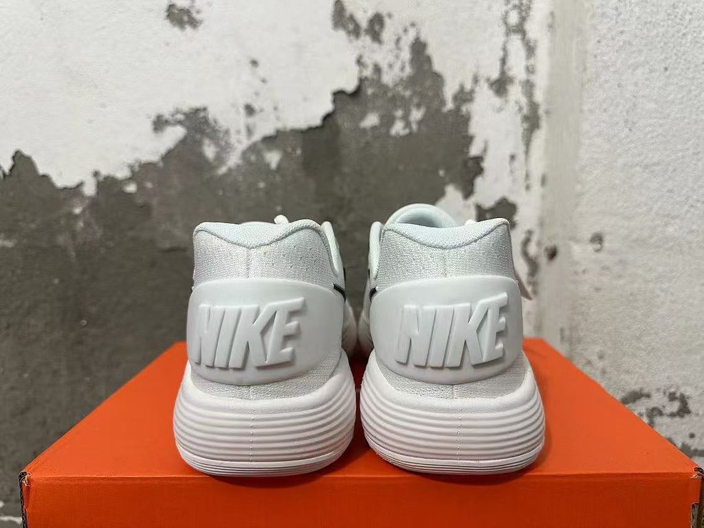 Nike White Basketball Shoes with Black Swoosh