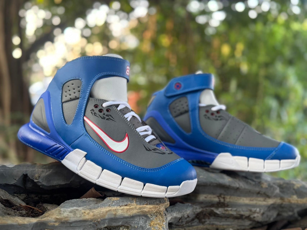 Nike Zoom Huarache 2K5 Basketball Shoes Blue Grey