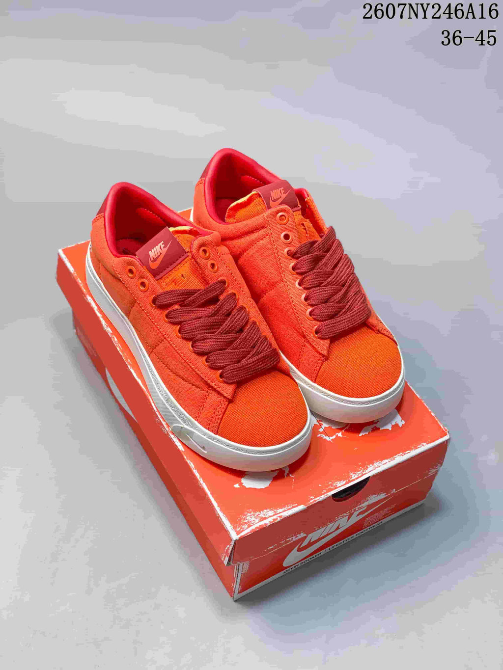 Nike Devin Booker Blazer Low Orange Sneakers 2607NY246A16
