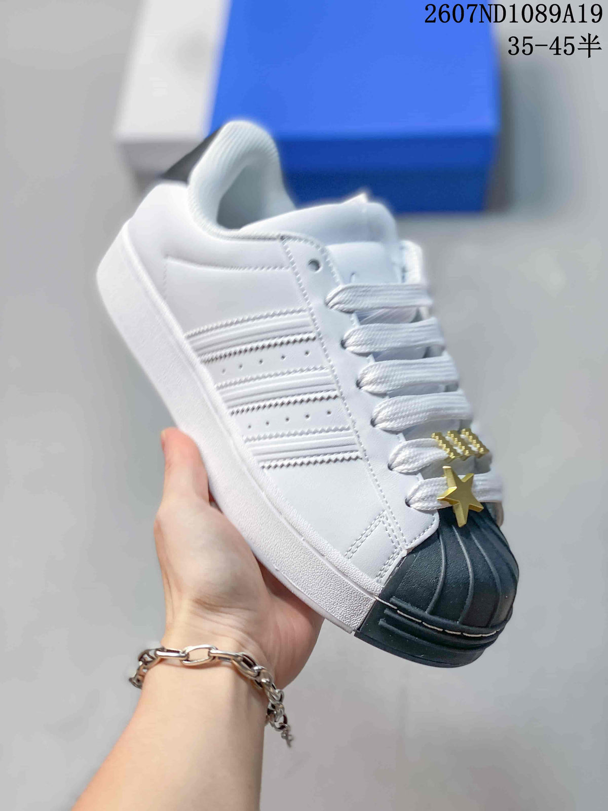 Adidas Superstar Sneakers White Black Gold 2607ND1089A19