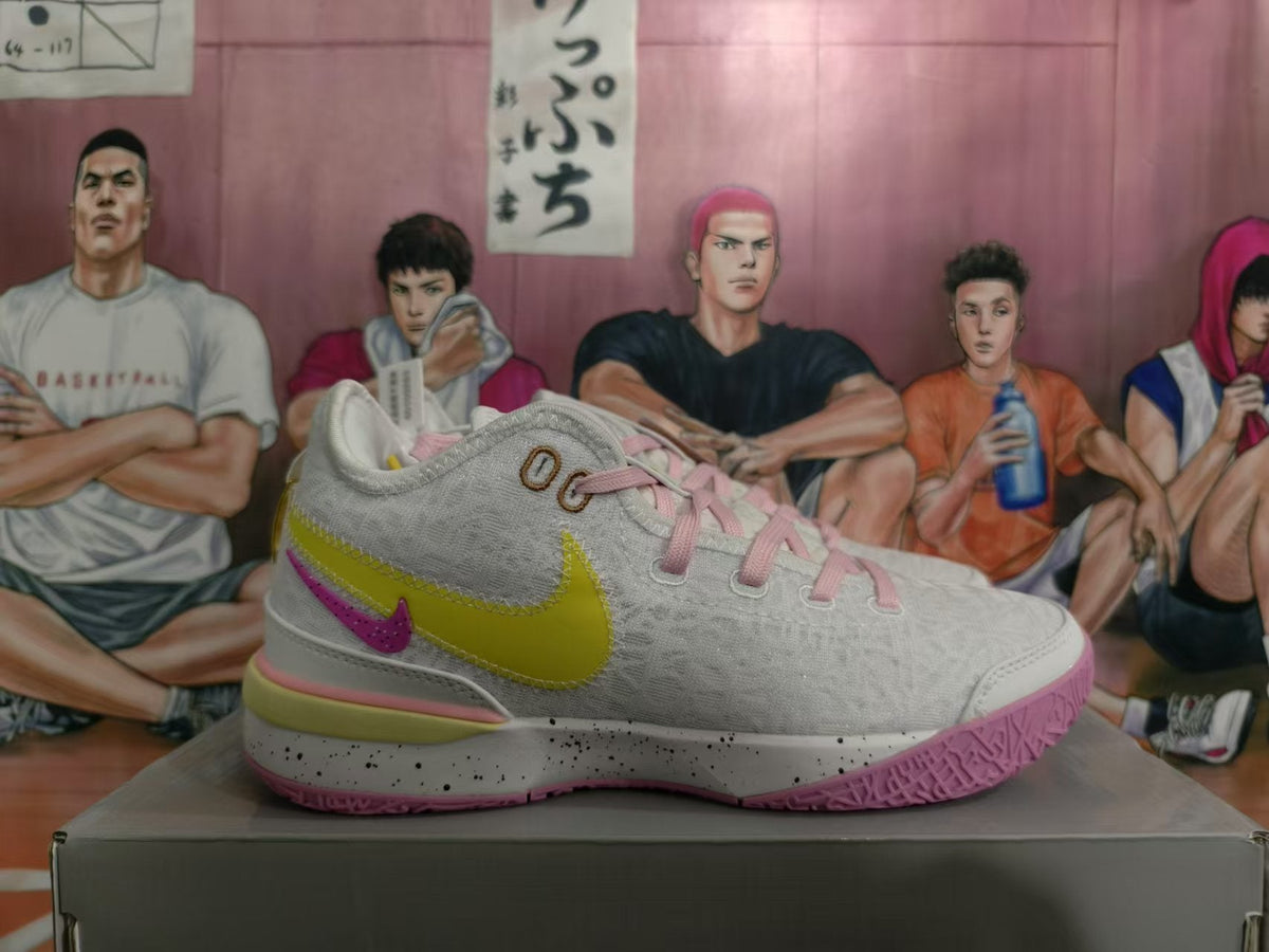Nike Basketball Sneakers White Purple Yellow
