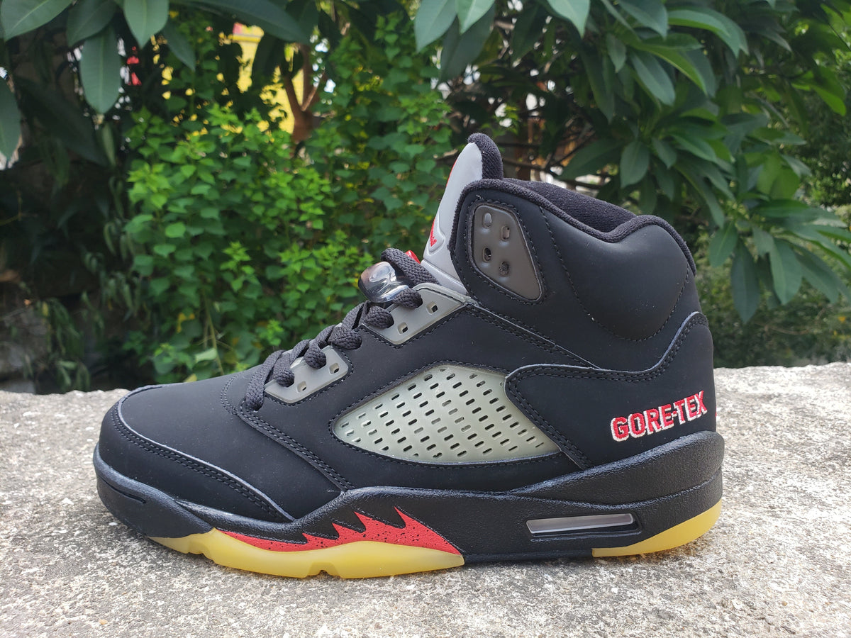 Jordan 5 GORE-TEX High-Top Sneakers, Black and Yellow