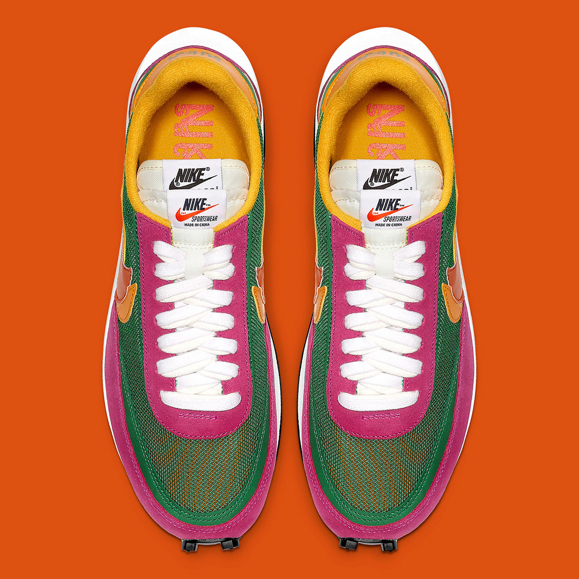 Nike LDV Waffle Sacai BV0073-301 Green Pink Sneakers