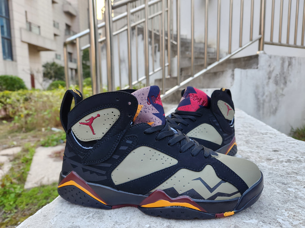 Air Jordan 7 Black Olive Green High-Top Sneakers