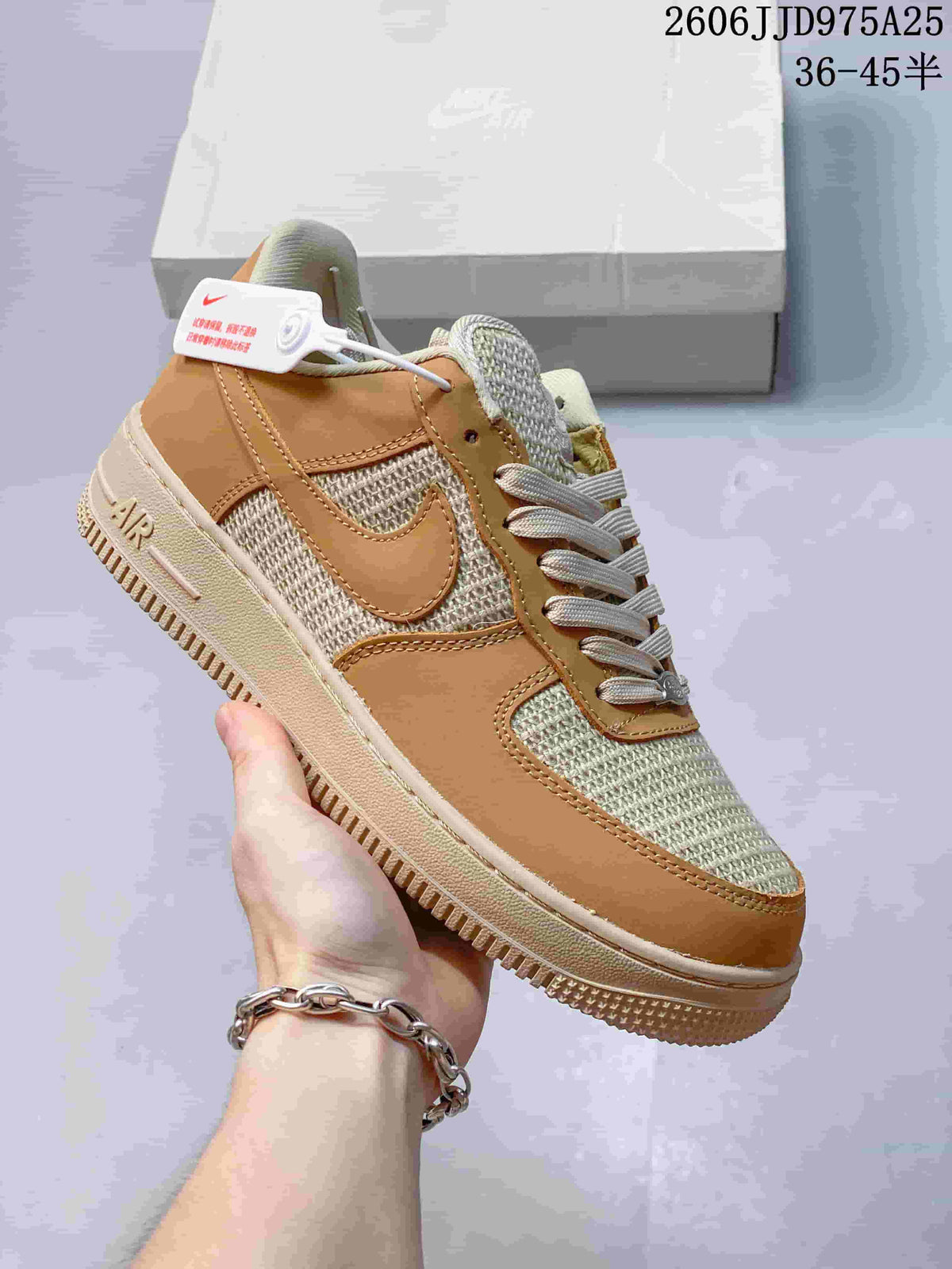 Nike Air Force 1 '07 Low Sneakers Tan Cream JD975A25