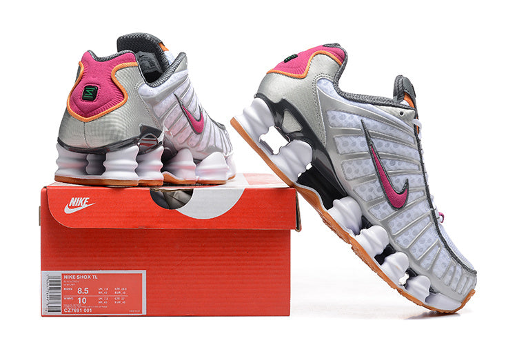 Nike Shox TL White and Pink Sneakers