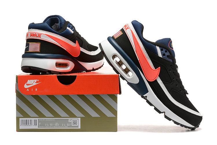 Nike Air Max Black and Coral Sneakers
