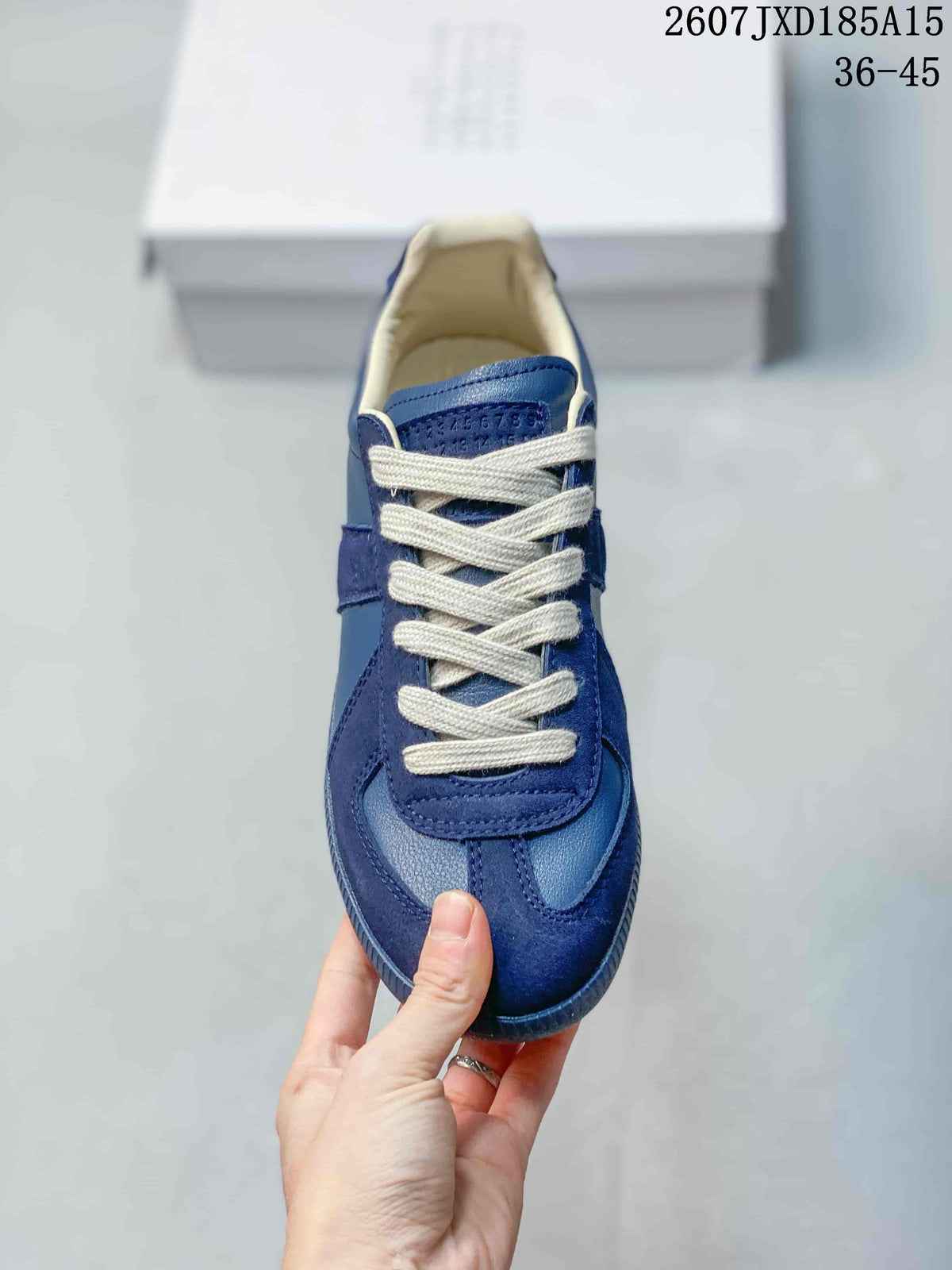 Maison Margiela S57WS0236 Blue Calfskin Sneakers