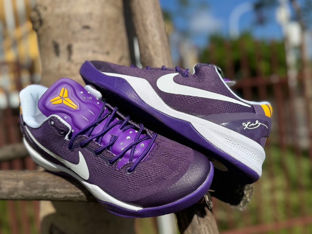 Nike Kobe 8 LSU Away Basketball Shoes, Purple and Gold