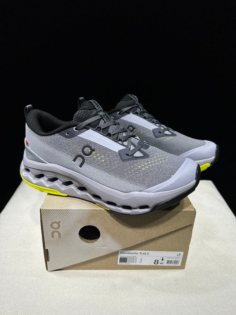 On Cloudsurfer Trail 2 Trail Running Shoes, Carbon Grey