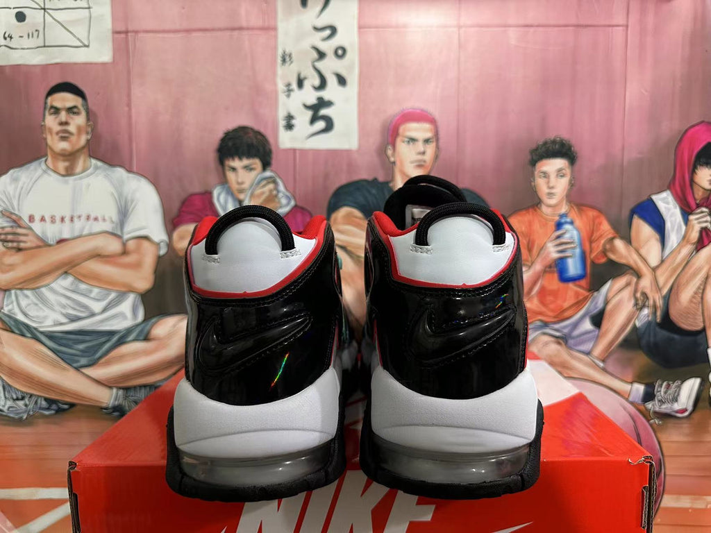Nike Air More Uptempo White Black Basketball Sneakers