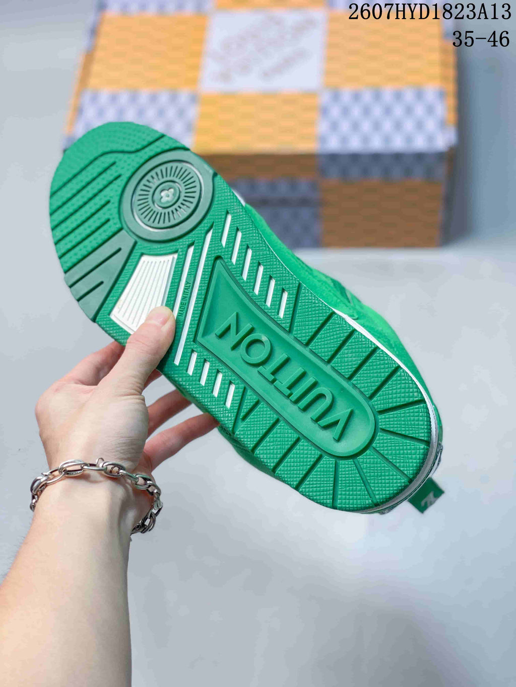 Louis Vuitton Trainer Sneakers Green 2607HYD1823A13