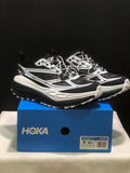 HOKA Stinson One 7 Black and White Trail Sneakers