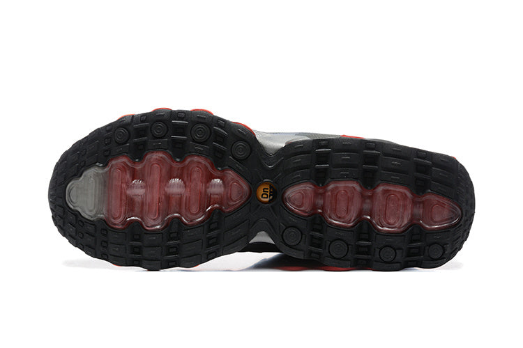 Nike Air Max Grey and Red Running-Style Sneakers