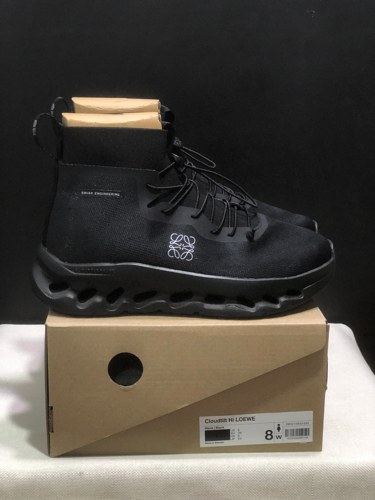 Cloudtilt Hi x LOEWE Black High-Top Sneakers