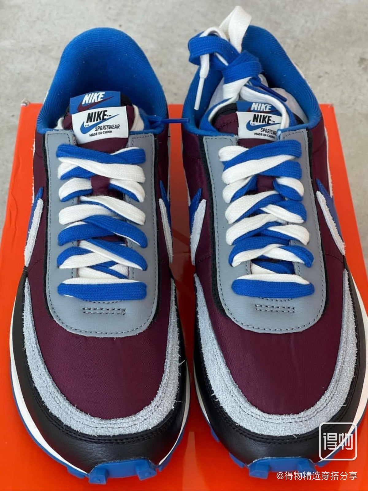 Nike LDWaffle sacai x UNDERCOVER Burgundy Blue DJ4877-600