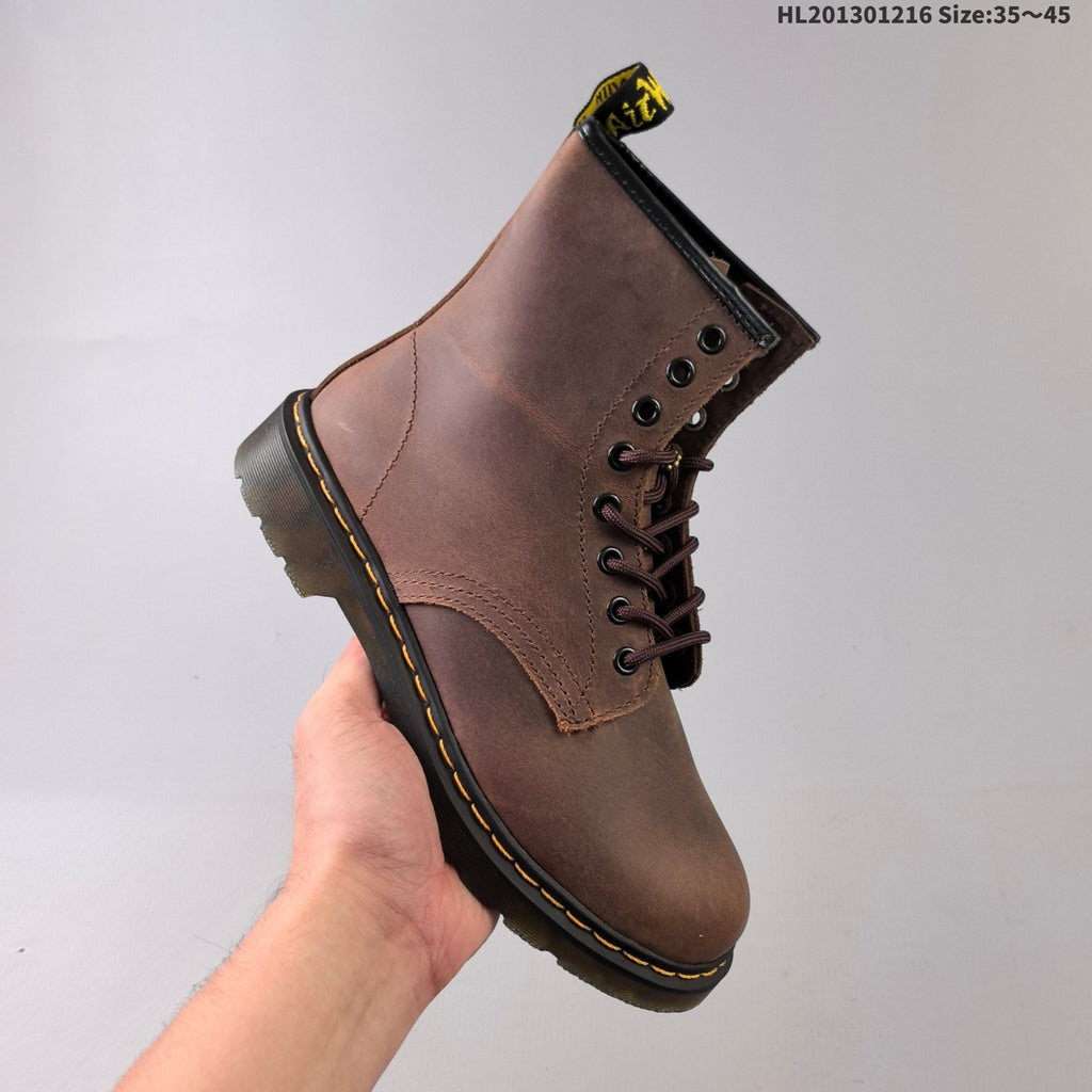 Dr. Martens 1460 Brown Platform Lace-Up Boots