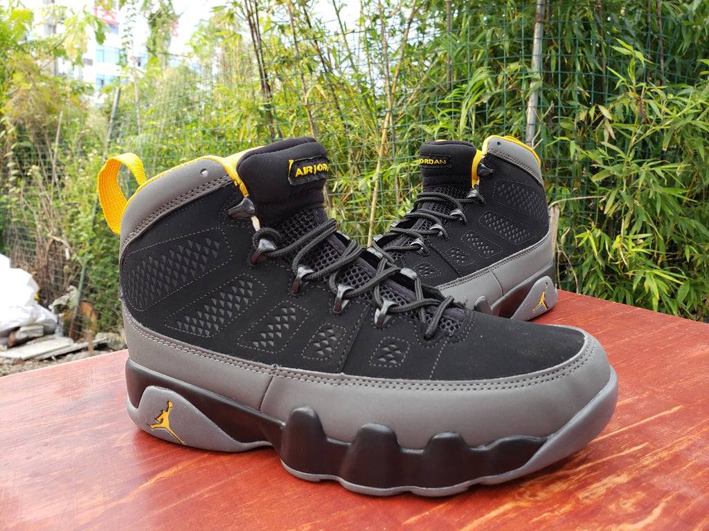 Jordan Air Jordan 9 Black Grey Yellow High-Top Sneakers