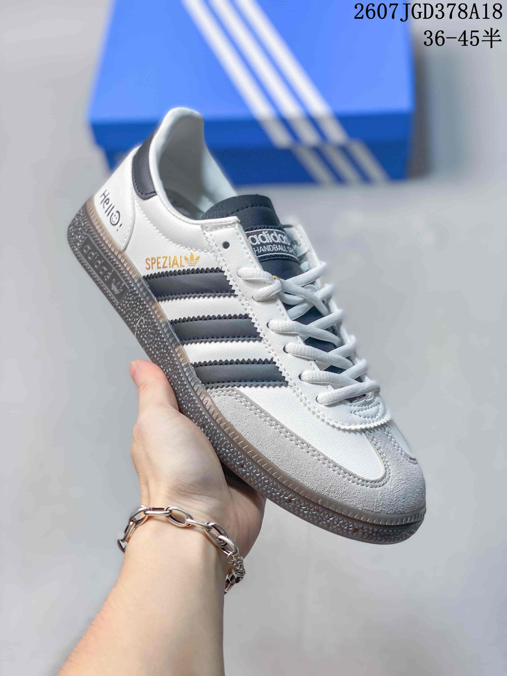 Adidas Originals JH5469 Custom White Black Low-Top Sneakers