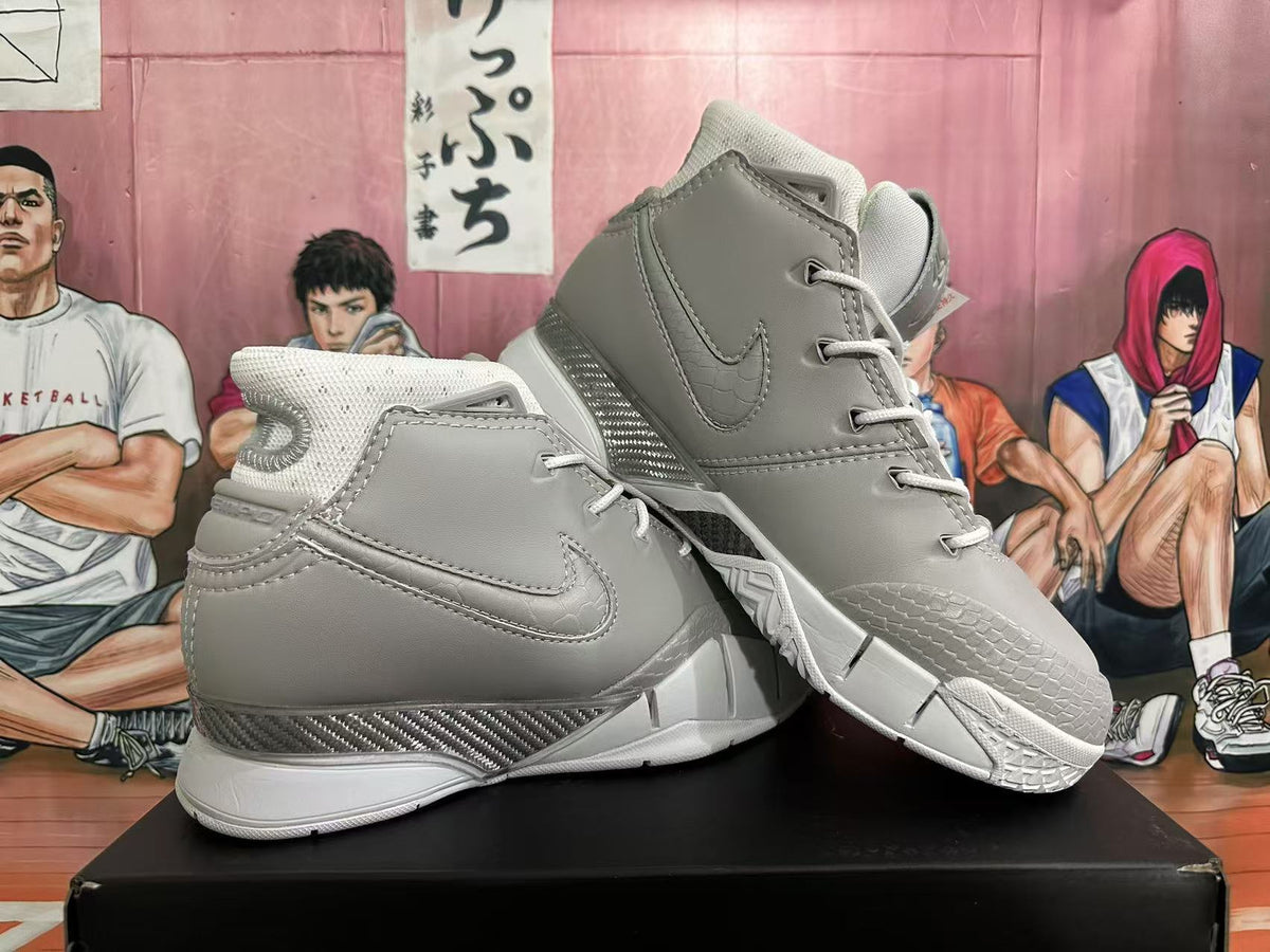 Nike Kobe 1 Protro Basketball Shoes in Grey and White