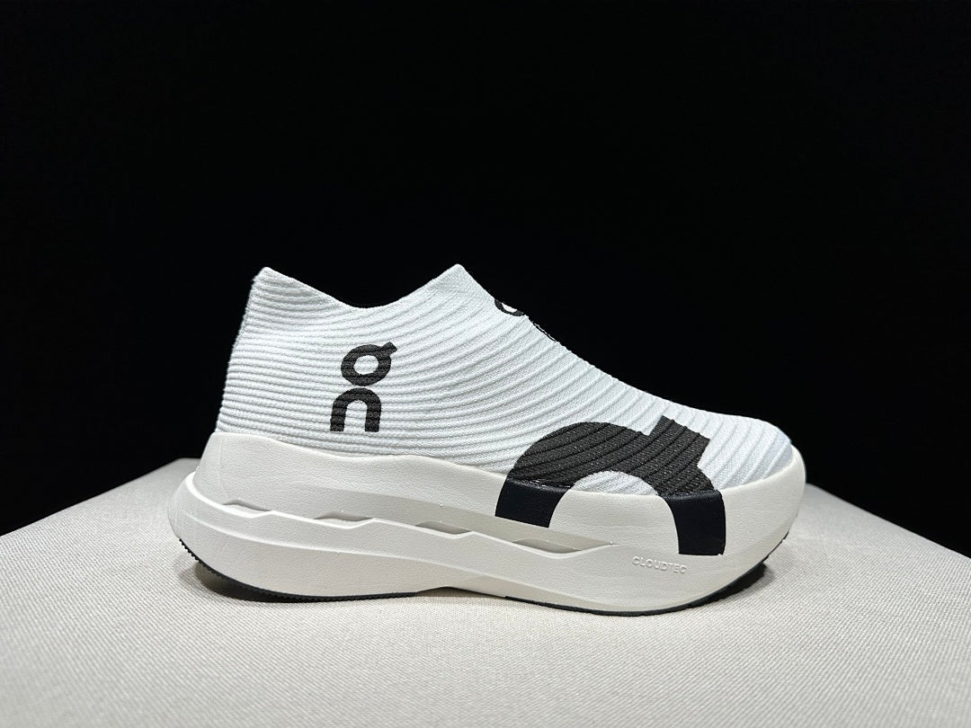 On Cloudboom Strike LS White Black Running Shoes