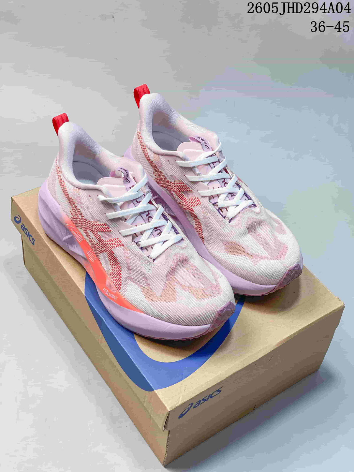 ASICS NOVABLAST 5 LE Running Shoes, Pink and White 1011B974-031