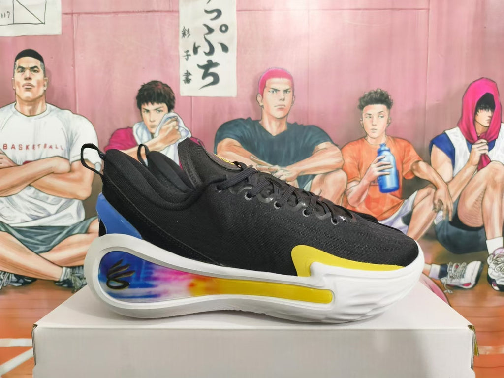 Nike Basketball Shoes in Black, Blue and Orange Gradient