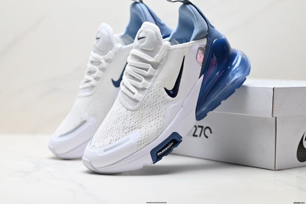 Nike Air Max 270 White and Blue Sneakers JFD268-FZJ