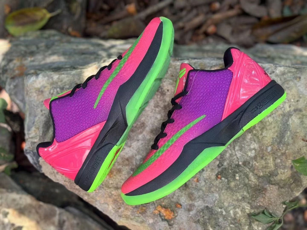 Nike Kobe 6 Basketball Shoes in Pink, Purple and Volt Green