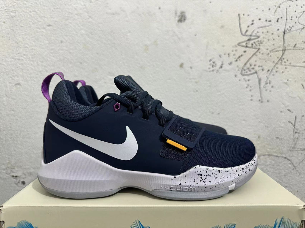 Nike PG 1 Basketball Shoes, Navy, White and Purple