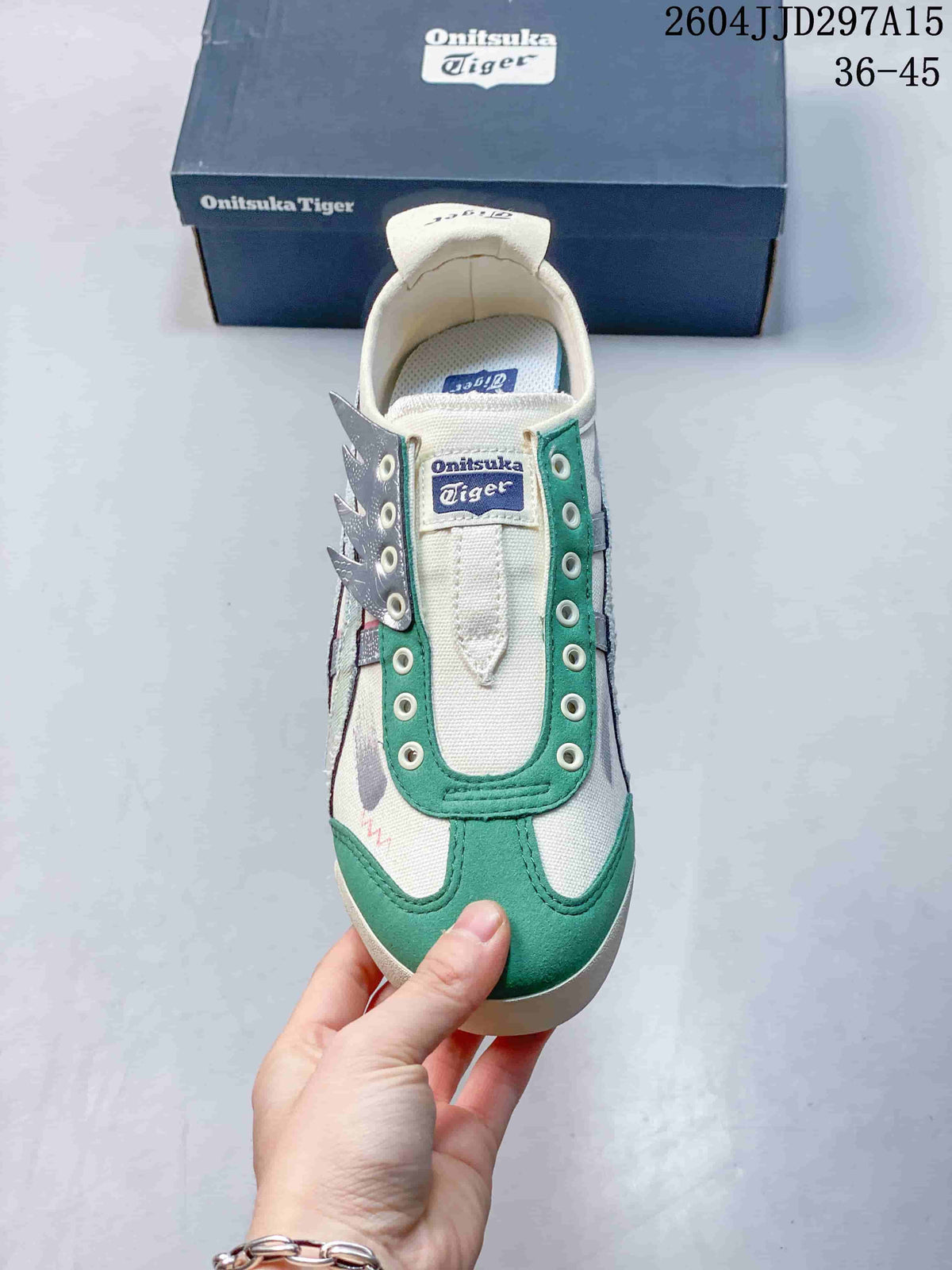 Onitsuka Tiger Mexico 66 Slip-On Sneakers Green Cream JJD297A15