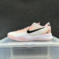 Nike White and Pink Low-Top Basketball Sneakers