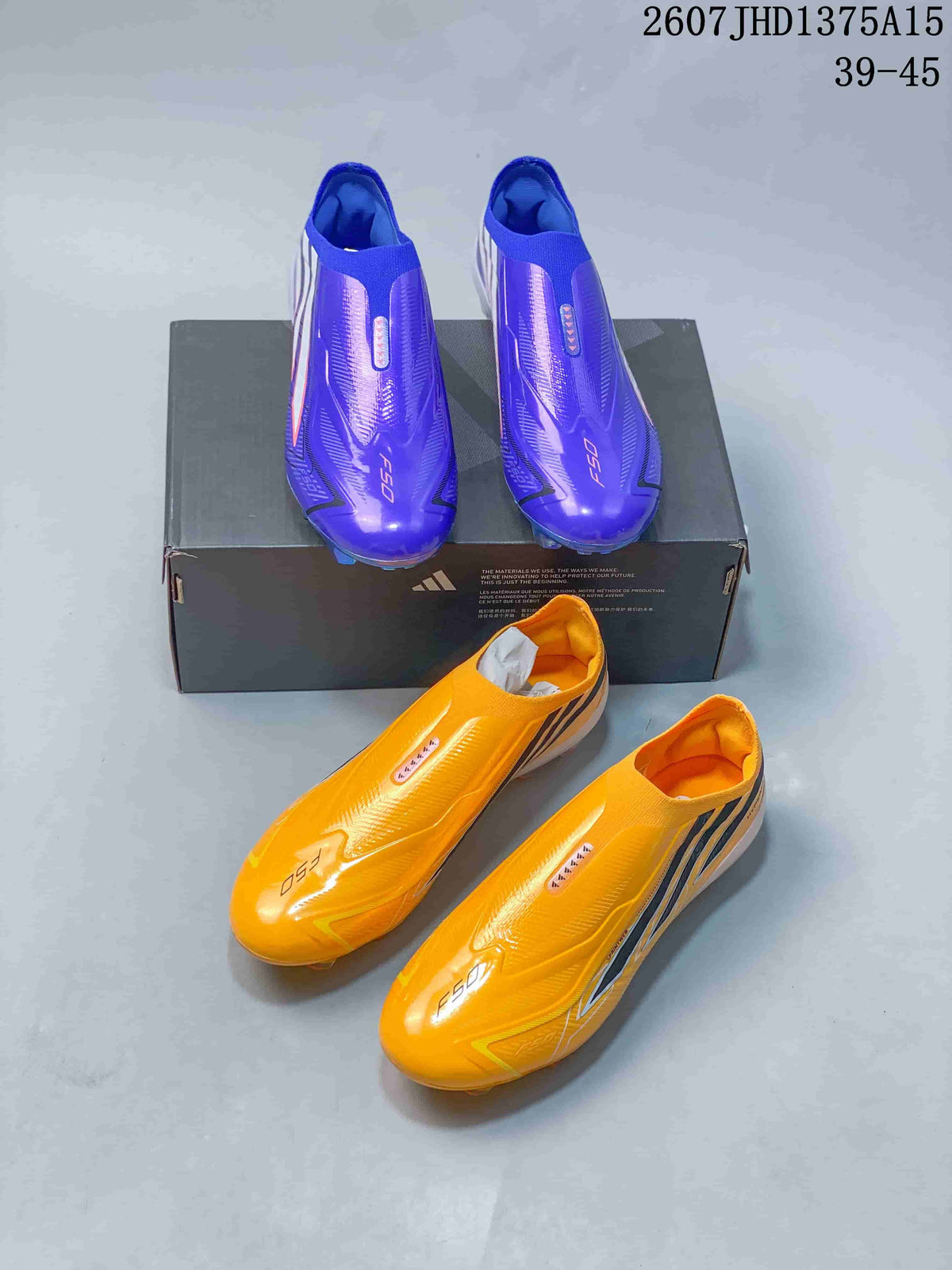 adidas F50 Elite Football Boots Purple and Yellow 2607JHD1375A15