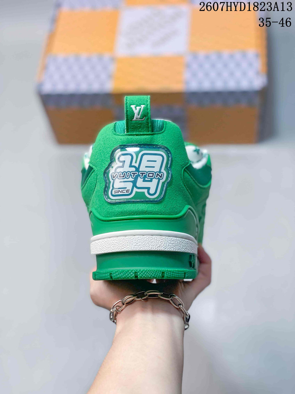 Louis Vuitton Trainer Sneakers Green 2607HYD1823A13