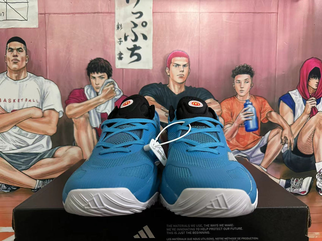 Adidas Adizero Blue Basketball Shoes
