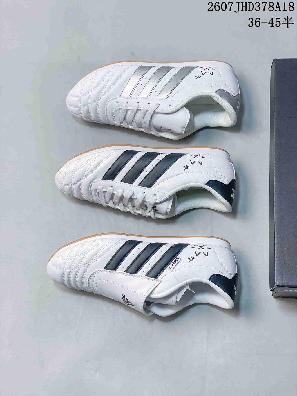 adidas Taekwondo SMIL-LS Sneakers White Black 2607JHD378A18