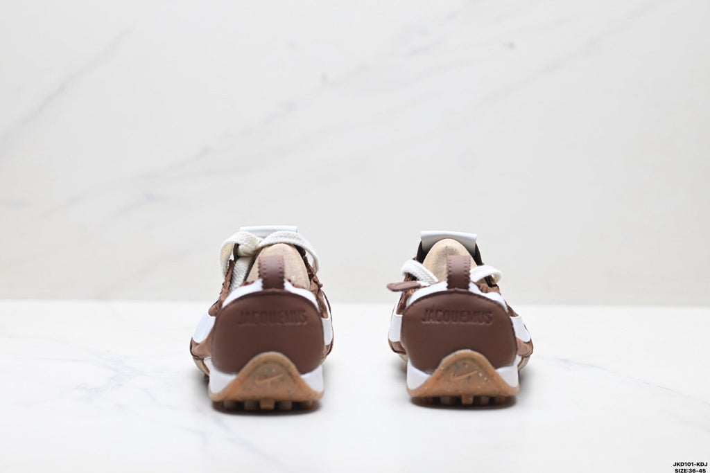 Nike Jacquemus Low-Profile Sneakers in Brown and White