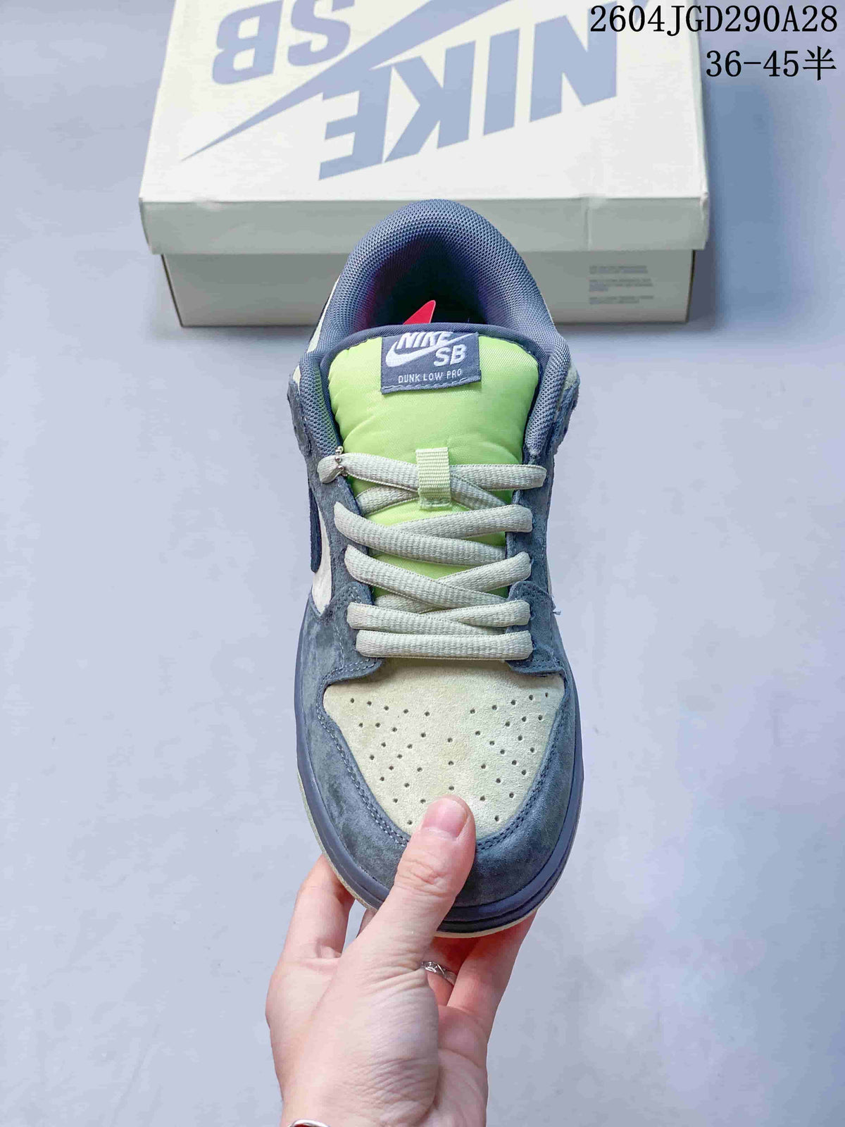 Nike Dunk Low Pro SB Grey and Lime Skate Shoes