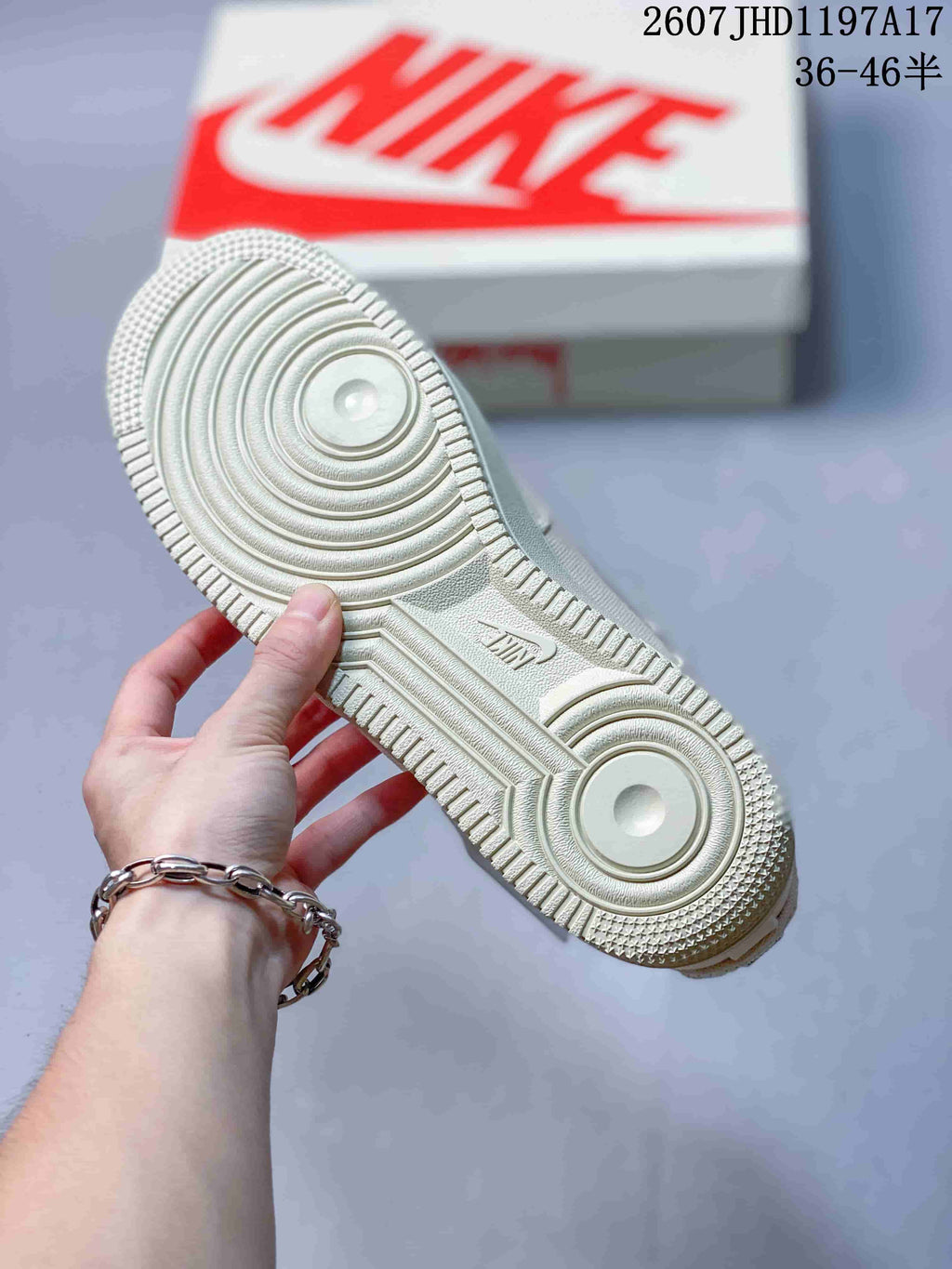 Stussy x Nike Air Force 1 '07 Cream Woven Sneakers