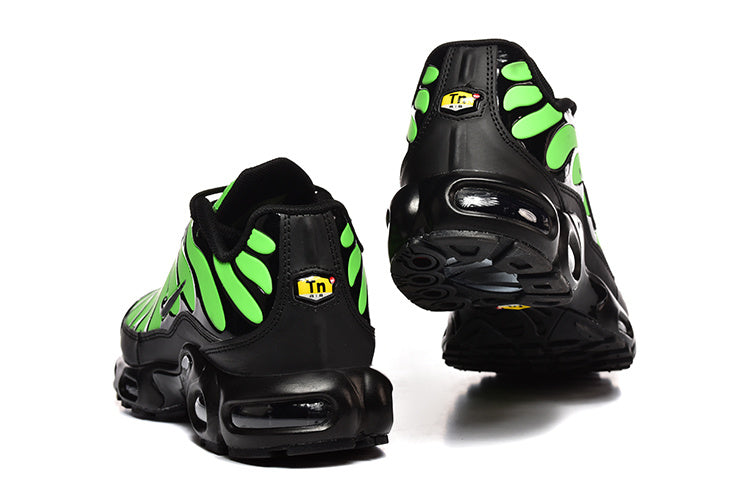 Nike Air Max Plus Black and Volt Green Sneakers