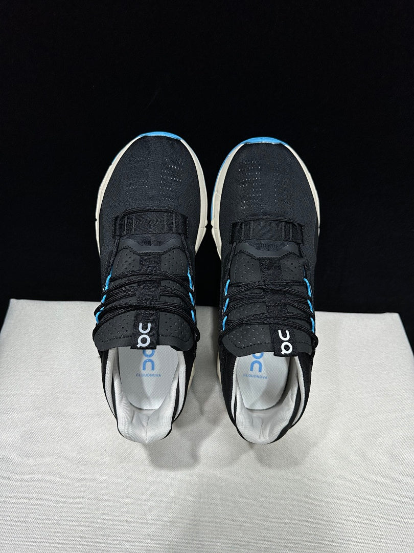 On Cloudnova 2 Black Blue Sneakers