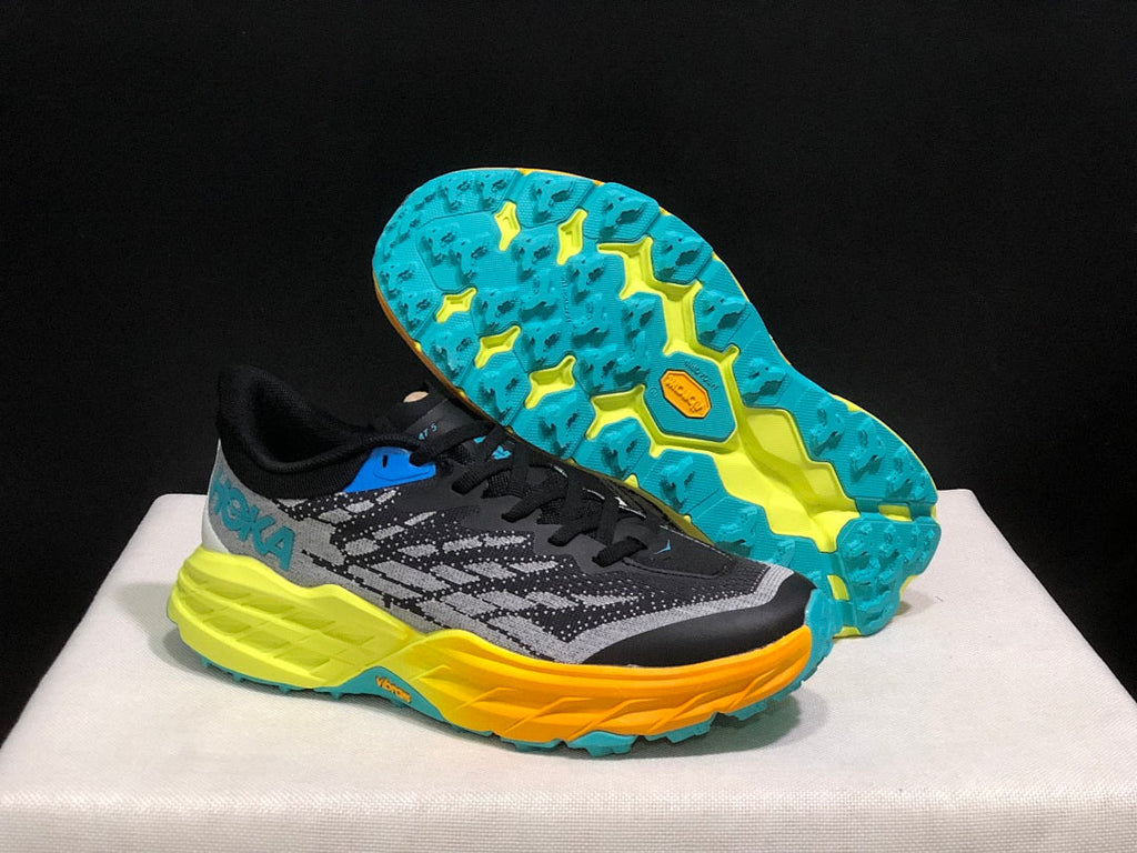 HOKA Speedgoat 5 Trail Running Shoes Black Gray