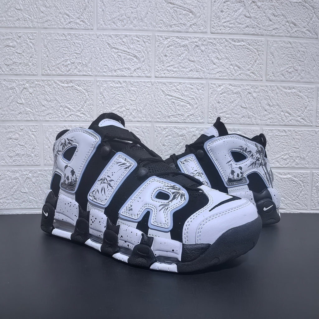 Nike Air More Uptempo Panda Black and White Sneakers